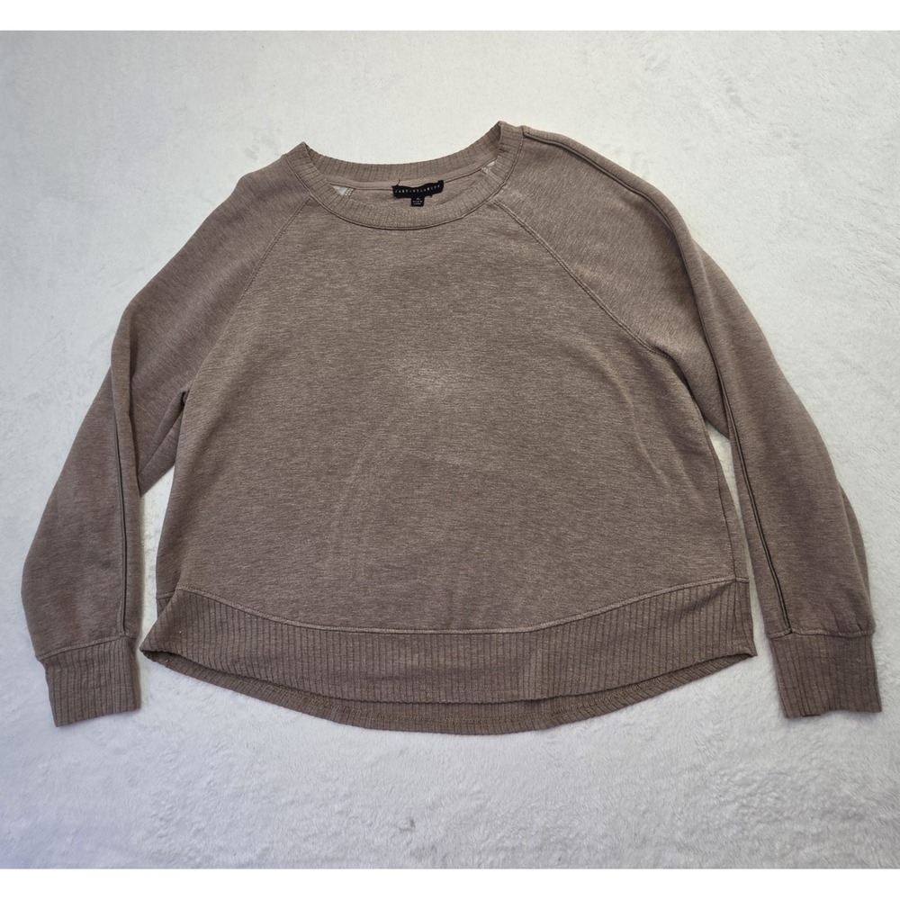 Jane + Delancey Pullover Sweater XL Taupe Lightweight Knit Sweatshirt
